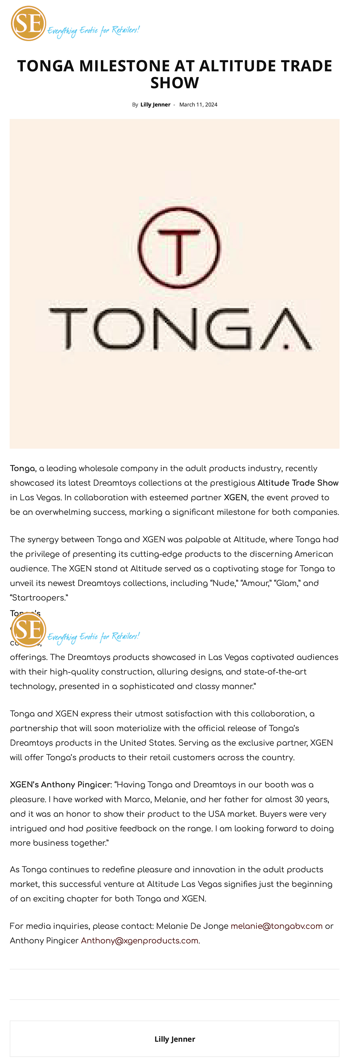 2024-03 Storerotica online - Tonga at Altitude Las Vegas